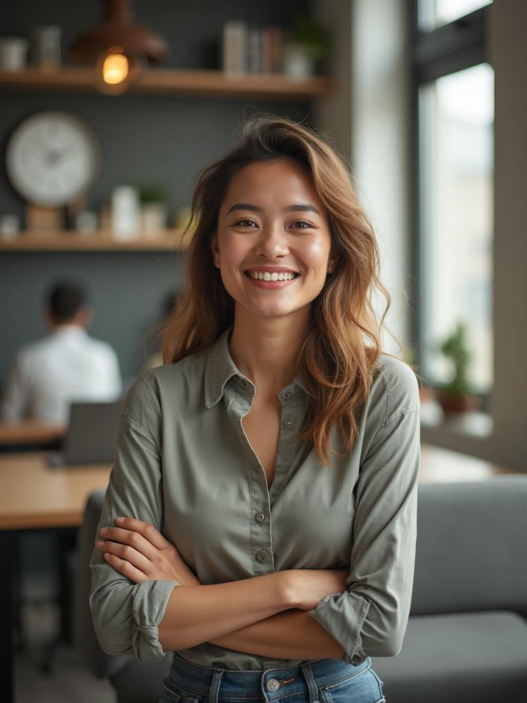 Happy professional saving time and money